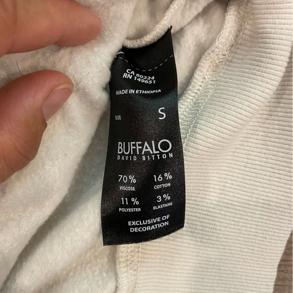 Buffalo David Bitton's Women's White Hooded Sweatshirt - Picture 8 of 8